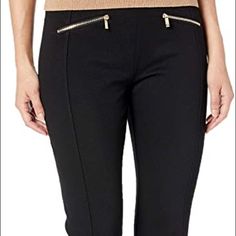 Karl Lagerfeld Rponte Leggings With Front Pocket Zippers Design Straight Legging Front Pocket Exposed Zippers Elastic Waistband 64% Nylon, 30% Rayon, 6% Spandex Black Fitted Pull-on Leggings, Tight Leggings With Zipper Closure, Stretch Leggings With Zipper For Work, Stretch Leggings With Zipper Closure For Work, Fitted Leggings With Zipper For Workwear, Stretch Leggings With Zipper Closure, Fitted Leggings With Zipper Closure For Work, Fitted Elastane Pants With Zip Fly, Straight Leggings