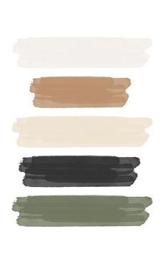 four different shades of paint on a white background