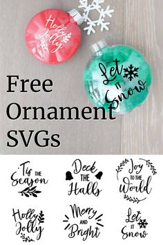 christmas ornaments with free svg cut files