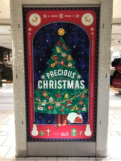 an advertisement for a christmas tree in the mall