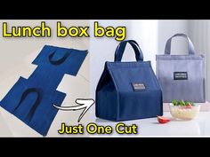 the lunch box bag is just one cut