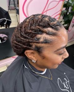 Cute ☺️ loc style ✨ book appointment now www.NappStar.com #locs #locstylesforwomen | Instagram Loc Work Styles, Ladies Locs Hairstyles, Halo Loc Styles, Loc Crown Style, Professional Loc Styles For Women, Future Dreads, Loc Styles For Short Locs, Elegant Loc Styles, Medium Length Loc Styles