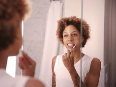 Person Brushing Teeth, Brushing Teeth Reference, Woman Brushing Teeth, Sunburn Peeling, Single Poses, Ap Portfolio, Tooth Cavity, Natural Face Care, Brushing Your Teeth