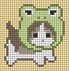 Crochet Grid, Hello Kitty Crochet, Pixel Crochet, Pixel Art Grid