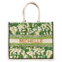 Madeleine Tote - Lilly of the Valley |Classic Prep Monograms Intimidating Women Quotes, Intimidating Women, Beaded Clutch, Purse Strap, Monogrammed Items, Travel Tote, Womens Purses, Lily Of The Valley, The Valley