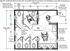 the floor plan for a bathroom with an attached shower and toilet area, including two separate stalls