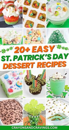 st patrick's day dessert recipes are easy to make, delicious and fun for everyone