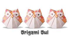 three origami owls with flowers on them