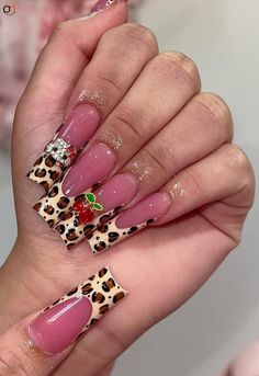 #nails Pink Cheetah Nails, Wedding Nail Art, Nail Art Simple, Nails Care, Nail Art Pictures, Nails Holiday, Nails Design Ideas, Leopard Print Nails, Art Nail Art