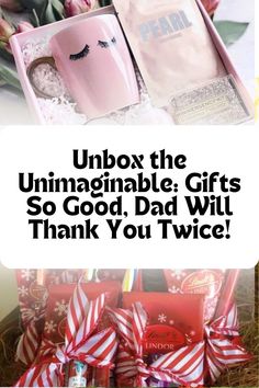 the gift box is filled with gifts for him and her, including an unwrappable mug