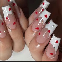 24pcs Simple Nails, Press On Nails, Womens Makeup, Lady In Red, Nail Colors, Valentine's Day, Valentines Day, Valentines, Nails