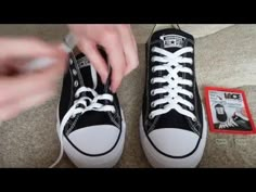 Lace Converse Shoes, Lace Converse, Shoelace Patterns, Converse Star