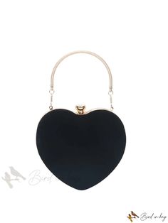 Bird in Bag - Formal Chain-Strap Clutch and Shoulder Bag Black Shoulder Bag With Chain Strap For Party, Portable Black Evening Bag, Trendy Black Handheld Clutch, Black Party Clutch With Chain Strap, Elegant Black Portable Clutch, Portable Black Shoulder Bag For Party, Black Handheld Evening Bag With Chain Strap, Black Chic Clutch With Metal Hardware, Chic Black Clutch With Metal Hardware