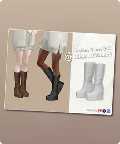 Sims 4 Shoe CC: Wedge Boots Boots Sims 4 Cc, Sims 4 Cc Boots, Sims 4 Shoe Cc, Mod Boots, Sims 4 Cc Download, Cc Shoes, Sims 4 Cc Shoes, Model Nails, Best Sims