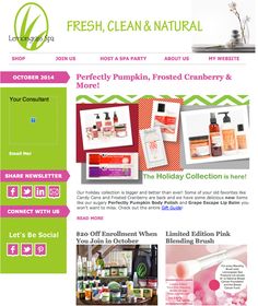 the website for fresh, clean and natural products is displayed in this screenshote