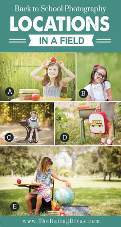 the back to school photography locations in a field