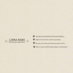 an image of a business card with the name libra mars written in black on it