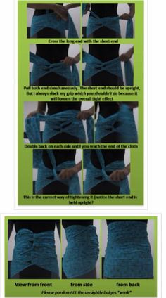 instructions for making a skirt with an attached waist band and tie around the waist area