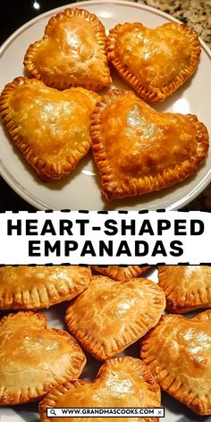 These heart-shaped empanadas are a savory way to show your love! Flaky pastry filled with your favorite ingredients, they’re perfect for Valentine’s Day, parties, or a special snack with a heartfelt twist! Heart Shaped Empanadas, Valentines Day Savory Snacks, Valentine's Desserts, Treats To Share, Valentines Desserts, Valentines Snacks, Beef Empanadas, Valentine Desserts, Heart Shaped Cookies