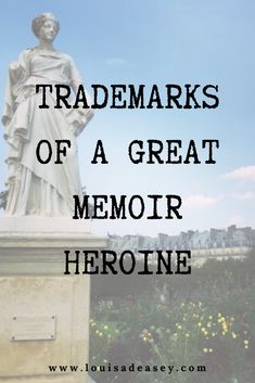 a statue with the words trade marks of a great memory