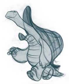 a drawing of a cartoon character with long hair and an animal like body in the shape of a turtle