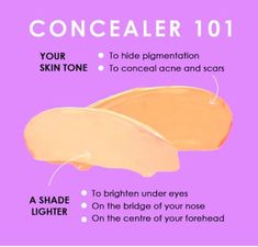 Ways To Apply Concealer, How To Pick The Right Concealer Shades, How To Match Concealer To Your Skin, How To Find Your Concealer Shade, Concelear Tips, Concelear Application, Concealer Application, Applying Concealer