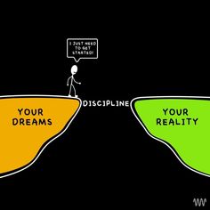 a cartoon depicting two people on opposite sides of a curve with the words, your dreams and your dream