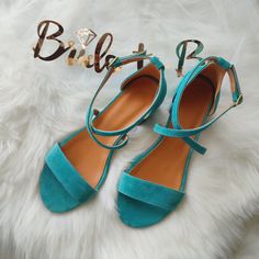 "❣ PRODUCT DESCRIPTION Do you want a pair of wedding shoes that are both comfy and flattering? You'll like our lovely bright turquoise suede wedding sandals with a 4.5 cm high comfort block heel!! Shoes may support you in looking your best throughout your wedding. They are light and comfortable, letting the bride dance, receive compliments, and communicate with guests without becoming exhausted. You may wear them every day or with an off-white bridal gown. These marriage shoes are also excellent Summer Wedding Shoes In Green, Green Wedding Shoes For Summer, Summer Wedding Green Shoes, Green Summer Wedding Shoes, Bride Dance, Brides Shoes, Turquoise Heels, White Bridal Gown, Heels Prom