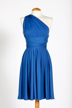 a blue dress on a mannequin dummy