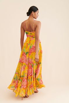 Rent Macaw Bloom Maxi Dress from Nuuly. Pick 6 items for $98/month. Free shipping + returns. Vibrant Tropical Print Dress For Garden Party, Summer Cocktail Maxi Dress, Tropical Maxi Dress For Garden Party, Tropical Style Maxi Dress For Garden Party, Vibrant Silk Summer Dress, Vibrant Tropical Print Maxi Dress, Yellow Silk Vacation Dress, Yellow Silk Dress For Vacation, Feminine Details