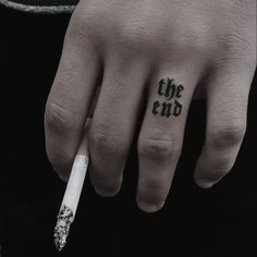 Small Hand Tattoos, Wrist Tattoos, Tattoo On, Hand Tattoos, Tattoos For Guys, The End, Tattoo Designs, Tattoos