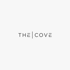 the cove logo on a white background with black and grey letters that read'the cove '