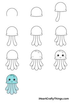 different types of jellyfish for kids to color