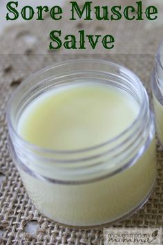 DIY Sore Muscle Salve ~ A great homemade muscle rub using essential oils is an ideal way to ease your pain while utilizing natural ingredients.  Instead of putting harsh chemicals on your skin, whip up a batch of this DIY sore muscle salve to have on hand for aches and pains! Sore Muscle Salve, Sore Muscle Relief, Sore Muscle, Muscle Rub, Coconut Oil Uses, Using Essential Oils