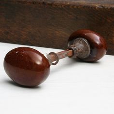 Porcelain door knob from Belgium with a rich brown color. This door knob is estimated to date around the 1920s. Antique Door Knob, Old Door Knobs, Porcelain Door Knobs, Antique Door Knobs, Rust Paint, Old Door