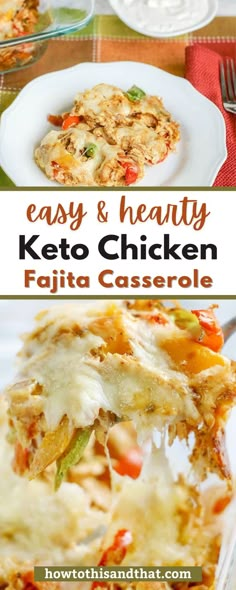 easy and healthy keto chicken fajita casserole is an easy dinner idea