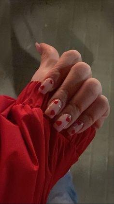 Short pink nails woth red hearts Light Pink Nails With Red Heart, Nails With Red, Short Pink Nails, Clear Nails, Red Hearts, Rhinestone Nails, Red Nails, Pink Heart