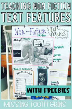 teaching non fiction text features with freebies to help students learn how to use them