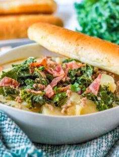 Slow Cooker Zuppa Toscana, Cinnamon Crescent Rolls, Olive Garden Zuppa Toscana, Olive Garden Copycat, Olive Garden, Feeding A Crowd, Food Words, Crescent Rolls, Perfect Breakfast