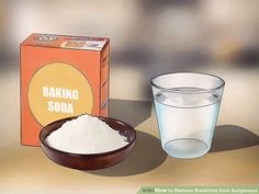 3 Ways to Remove Scratches from Sunglasses - wikiHow Drinking Baking Soda, Remineralizing Toothpaste, Homemade Mouthwash, Mouth Health, Baking Soda Benefits, Baking Soda Water, Getting Rid Of Dandruff, Soda Drink, Burnt Food