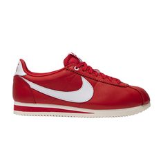 Find NIKE Stranger Things X Cortez 'og Collection on Editorialist. Nike and Netflix's Stranger Things collaborated to kick off the show with July 2019's 'OG Collection' pack. The release focuses on classic shoes that would fit right into the 80s-based series. This take on the Nike Cortez references the show's Independence Day theme with a red leather upper and custom star-printed sockliner. The shoe features white panels on the Swoosh and heel, plus '1985' etched at the collar as a clear nod to the show's setting. Classic University Red Custom Sneakers For Streetwear, Classic Custom University Red Sneakers For Streetwear, Red Low-top Athleisure Sneakers, Red Low-top Sneakers Athleisure Style, Red Low-top Sneakers For Athleisure, University Red Custom Sneakers For Streetwear, Retro University Red Sneakers For Streetwear, Retro Red Sneakers For Streetwear, Retro Red Custom Sneakers For Streetwear