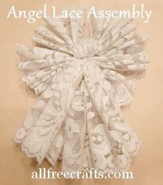 an angel lace assembly is shown with the words, angel lace assembly all over it