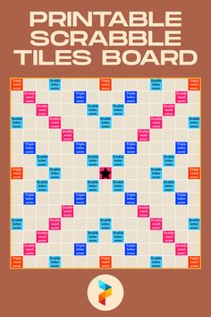 the printable scrabble tiles board