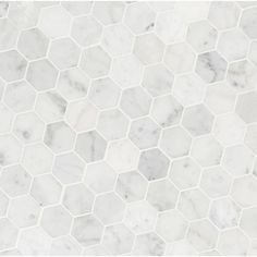 an image of white marble hexagonal tiles