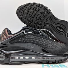 Nike Air Max Deluxe Fit: Men's Color: Black / Drak Grey Style: Av2589-001 Msrp: $200.00 We Carry Hundreds Of Brand New Authentic Nike And Jordan Items At Great Prices. All Orders Ship Next Business Day Guaranteed To Be 100% Authentic Brand New With Original Box All Shoes Shipped Double Boxed Please Message Us With Any Questions 12000+ Orders With 100% Feedback On All Platforms Black Leather Running Shoes Fade-resistant, Black Leather Fade-resistant Running Shoes, Black Leather Running Shoes With Air Cushioning, Grey Style, Running Training, Grey Fashion, Mens Shoes Sneakers, Black Nikes, Black Grey