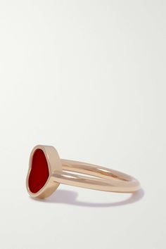 Classic Red Intaglio Ring, Luxury Red Heart Ring For Valentine's Day, Luxury Polished Enamel Ring In 14k Gold, Luxury Red Heart Ring, Luxury Carnelian Jewelry For Formal Occasions, Luxury 14k Gold Enamel Ring Gift, Luxury 14k Gold Enamel Ring As Gift, Luxury Red Heart Ring As Gift, Luxury Carnelian Ring For Formal Occasions