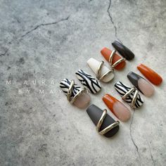 Aura Nails, Nail Store, Autumn Instagram, Nail Art Instagram, Pattern Ring, Nail Nail, September 7, Finger Painting