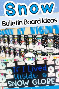 snow bulletin board ideas for the classroom to use in their winter writing and crafting activities