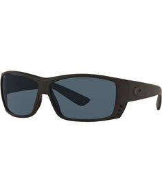 From Costa&#x2C; the Men's 6S9024 Cat Cay 61mm Rectangle Polarized Sunglasses feature:Propionate frameRectangle shapeSolid 580P standard plastic lensRx ablePolarizedApprox. 61mm lens- 10mm bridge- 125mm templeImported. Black Polarized Cat Eye Sunglasses For Outdoor, Sleek Black Polarized Sunglasses, Costa Sunglasses Mens, Matte Black Polarized Plastic Sunglasses, Outdoor Blue Polarized Sunglasses, Costa Sunglasses, Mens Eyewear, Polarized Sunglasses, Rectangle Shape