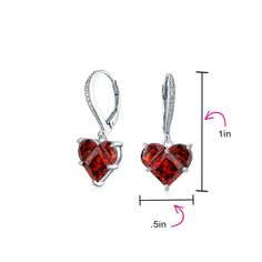 Perfect for Valentine's Day, these sterling silver lever back dangle earrings will captivate her heart. Heart-shaped, prong-set CZs create a larger stone illusion. CZ accents on the lever back add extra sparkle. A romantic style for everyday elegance and glamorous nights. Engraved Earrings, Boys Jewelry, School Jewelry, Everyday Elegance, Engraved Bracelet, Leaf Jewelry, Initial Jewelry, Leverback Earrings, Valentines Jewelry